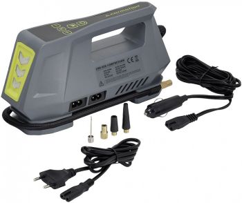 KOMPRESSOR VALGUSTUSEGA 12V/230V MAX 10BAR 25L/MIN 150PSI CARMOTION