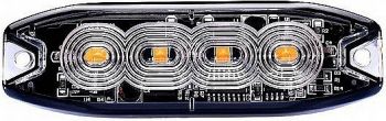 STROBO VILKUR KOLLANE 4-LED 12/24V. MADAL 98X30X8MM