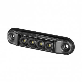LD2327 "GRAPHITE" KÜLJETULI LED VALGE TUMEDA KLAASIGA 78X19X11MM 12/24V IP68