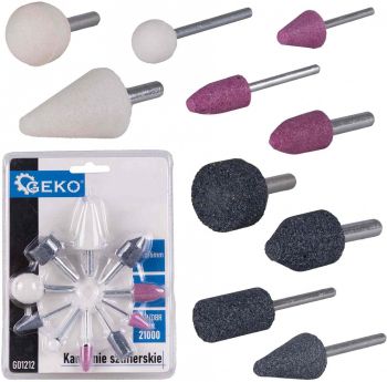10-OS. ABRASIIVOTSIKUTE KOMPLEKT 1/4". 21000RPM GEKO