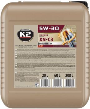 K2 5W30 SYNTHETIC XN C2/C3. BMW LL-04. MB 229.31. 229.51. DEXOS2. VW 505 01 505 00 20L (TÄISSÜNT.)