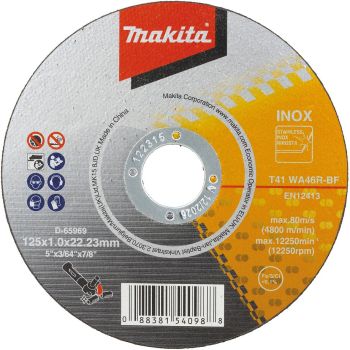 LÕIKEKETAS 125X1.2MM. WA46R-BF. RST/METALL 12TK/PK MAKITA