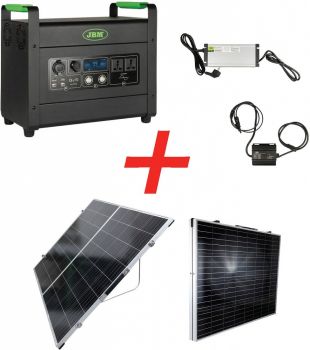 MOBIILNE SOLARGENERAATOR 230V ENERGIAJAAM "POWER STATION" 1920WH/48V. 40AH JBM