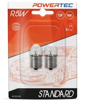 12V BA15S PIRN 5W R5W POWERTEC BLISTER 2TK M-TECH