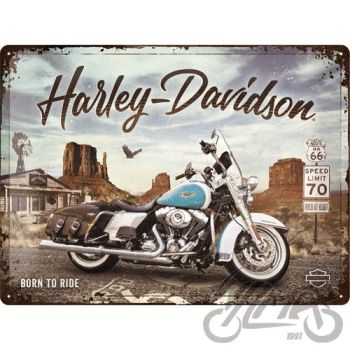 Märk (plekist) 30x40 Harley-Davidson marsruut