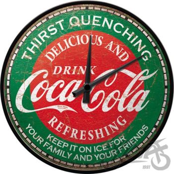 ZEGAR ŚCIENNY COCA-COLA GREEN 51215