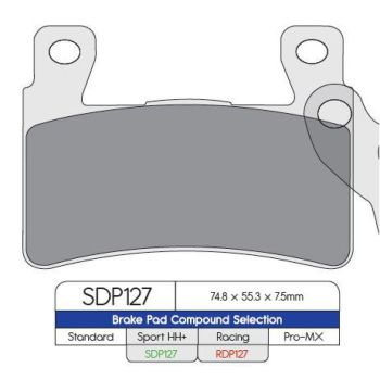 BRAKE PAD RDP HON FRT