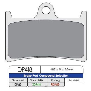BRAKE PAD RDP YAM FRT