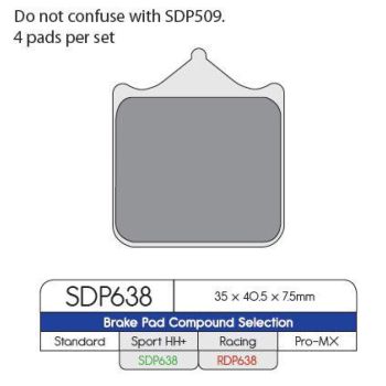 BRAKE PAD RDP APR/DUC FRT