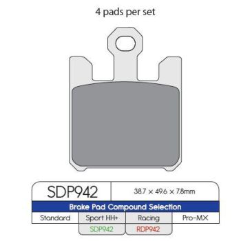 BRAKE PAD RDP SUZ RADIAL FRT