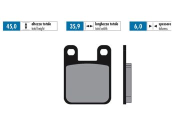 brake pads Polini organic for Race for Derbi Gilera Italjet Peugeot