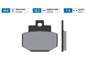 brake pads Polini organic for Benelli, Gilera, Piaggio