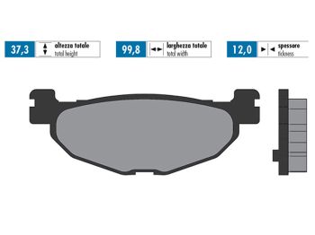 brake pads Polini organic for Yamaha Majesty 400, T-Max 500