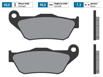 brake pads Polini organic for Yamaha X-Max, MBK Skycruiser