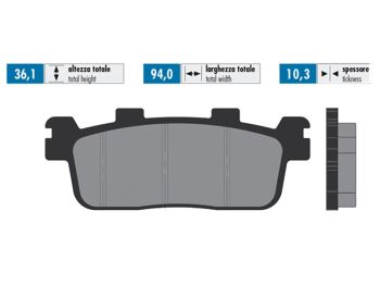 brake pads Polini organic for Kymco K-XCT, People GT, S, X-Citing, New