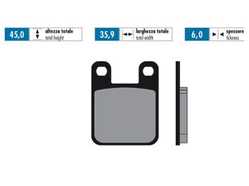 brake pads Polini sintered for Derbi Gilera Italjet Peugeot