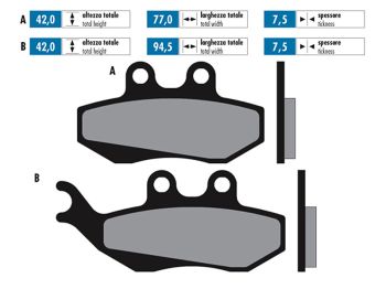 brake pads Polini sintered for Aprilia Gilera MBK Yamaha