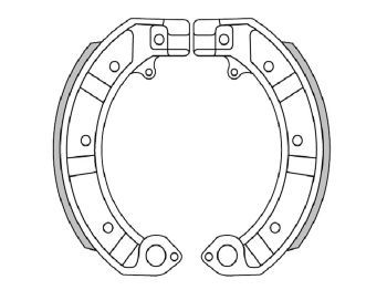 brake shoe set Polini 150x24mm for drum brake for Vespa PK 50/80/125, PX, LML Star 125/150/200