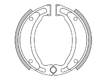 brake shoe set Polini 110x25mm w/ springs for drum brake for Adly, CPI, Generic, MBK, Malaguti, Yamaha