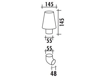air filter Polini Big Evolution 48, 55mm for PWK carburetor