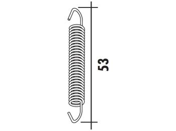 exhaust spring Polini w/ vibration damper 53mm