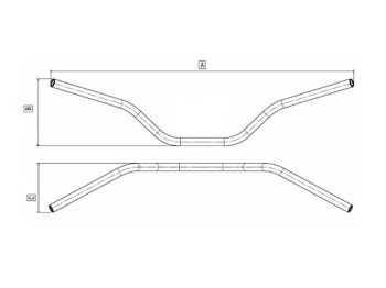 handlebar Tommaselli for Aprilia RX 50, Pegaso 50, Beta MX, GXR 50