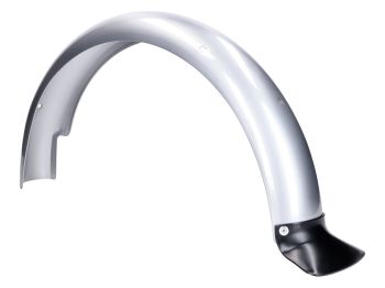 rear fender / mudguard silver powder-coated incl. mudflap for Simson S50, S51, S70