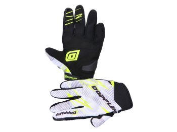 MX gloves Doppler white / neon yellow - size M (09)