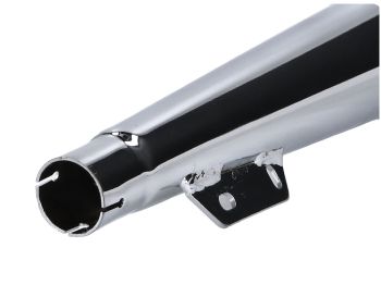 exhaust cigar 28mm chromed for Puch DS, MS, VS, MV, KTM Ponny, Comet