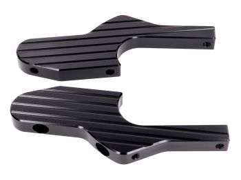 pillion footpeg adapter set aluminum CNC matt black for Vespa GT, GTS, GTV
