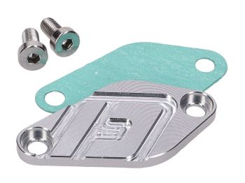 oil pump cover Doppler V2 silver-colored for Minarelli AM6, Derbi EBE, EBS, D50B