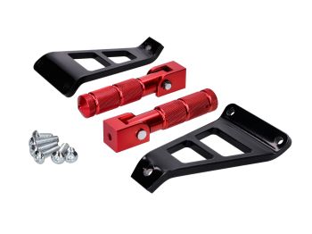 Pillion footrest set CNC red