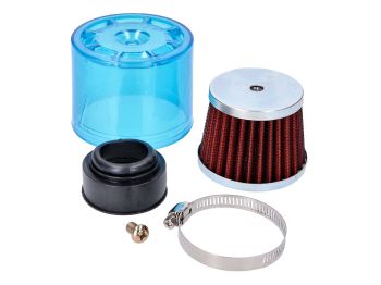 air filter Air-System metal gauze filter 38mm straight version blue shield