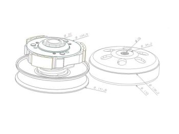 Converter kit with clutch bell D=125mm = GY14208