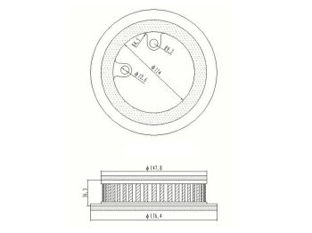 air filter insert variomatic V-filter for Yamaha 500 / 500ie T-Max 4T LC 2001-2011