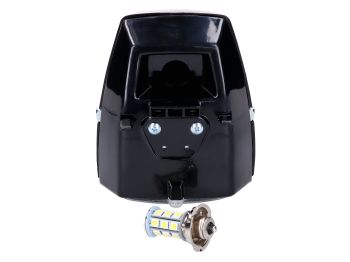 headlight square black LED with switch for Puch Maxi moped
