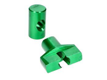 brake cable adjuster set M6 aluminum green - universal