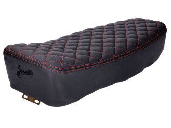 seat kit Schmitt diamond quilted, black / red for Simson S50, S51, S70