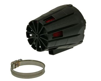 air filter Malossi red filter E5 racing boxed 38mm carb connection red filter, black housing