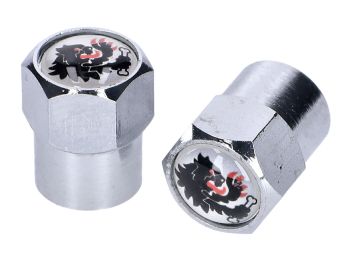 tire valve cap set Malossi white