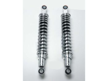 Struts chrome 335mm 5-way adjustable 10mm/12mm mounting holes for Zündapp GTS, C 50 Sport, KS, Hercules, Kreidler, Puch moped, moped