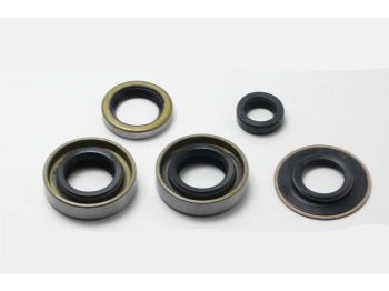 Oil seal set 5-piece black for Hercules, KTM, Miele, DKW, Göricke, Gritzner, Sachs 50/LF H, LF S, KF BKF EKF, MLF B, LK MLKA X
