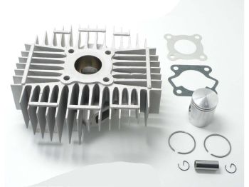 Cylinder kit set aluminum 50cc 40mm bore 32mm manifold connection 48mm hole spacing 55mm stud bolt spacing for Kreidler Florett RS, Mustang