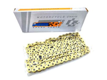 Chain Gold 136 links type 415 for Hercules Prima, MX, Supra, M, GT, GX, Zündapp Bergsteiger CS, CX, Hai, GTS, KS, C 50 Super, Combintte, R 50, Kreidler Florett, Flory, MF, MP, Puch Maxi, Monza, X, DS, VS, MV, KTM Bora, DKW, Miele, Rixe
