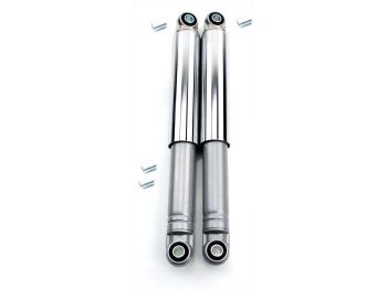 Shock absorber set IMCA 260mm chrome/grey for Kreidler Flory, Zündapp, Hercules, Puch