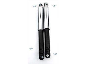 Shock absorber set IMCA 290mm chrome/black for Zündapp Bergsteiger M 25, M 50, Hercules 220 MK Miele K 52