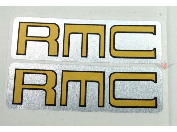 Tank sticker 77mm x 23mm gold silver for Kreidler, Florett, Mustang