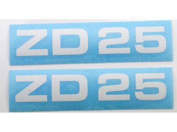 Sticker set MOGA 2 parts width approx. 95mm height 17mm for Zündapp ZD 25 moped