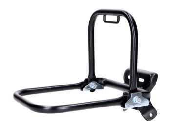 Luggage carrier black with mudguard holder and support bracket for Simson, S 50, 51, 70