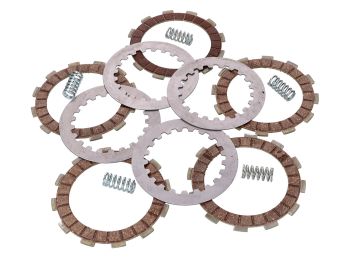 clutch disc / friction plate set MVT reinforced 5-friction plate type for Derbi EBE, EBS, D50B